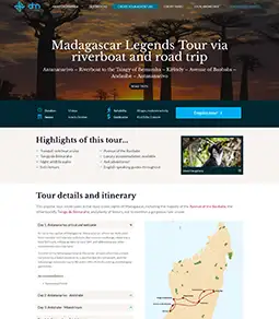 Madagascar tour itineraries created to improve SEO and drive more business
